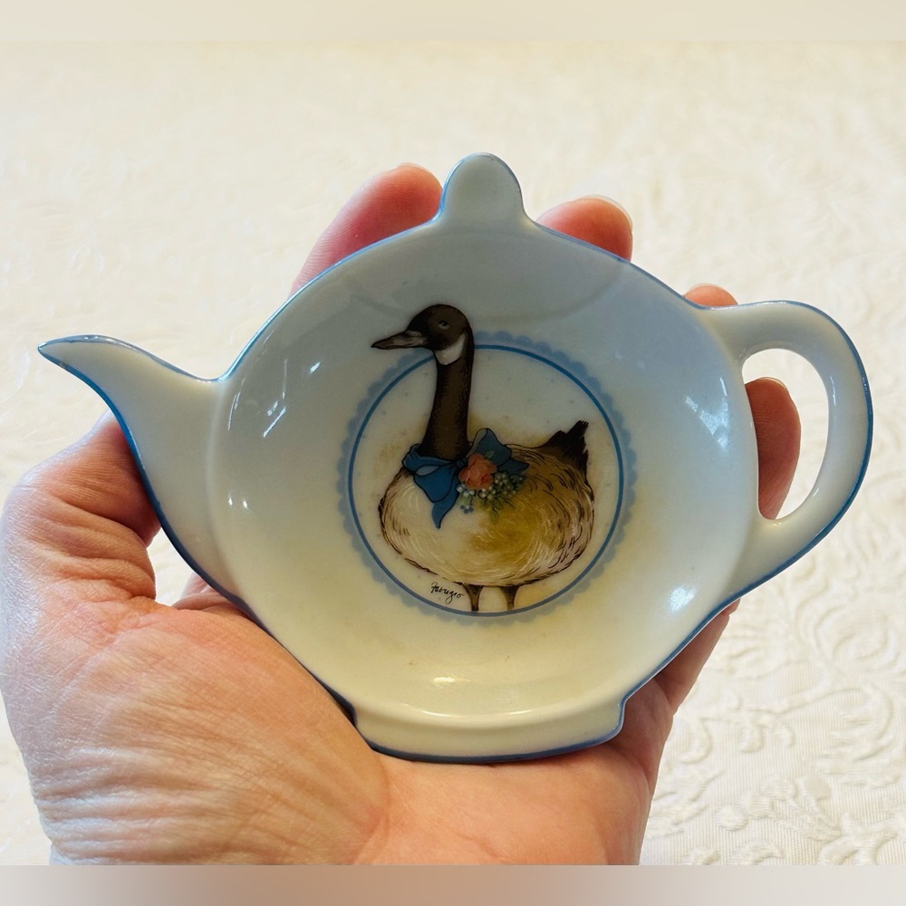 Vintage Goose Tea Bag Holder George Good by Fabrizio Japan 1985